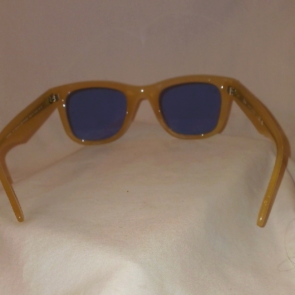 Ray-Ban Beige Sunglasses with Blue Lenses - Picture 6 of 11